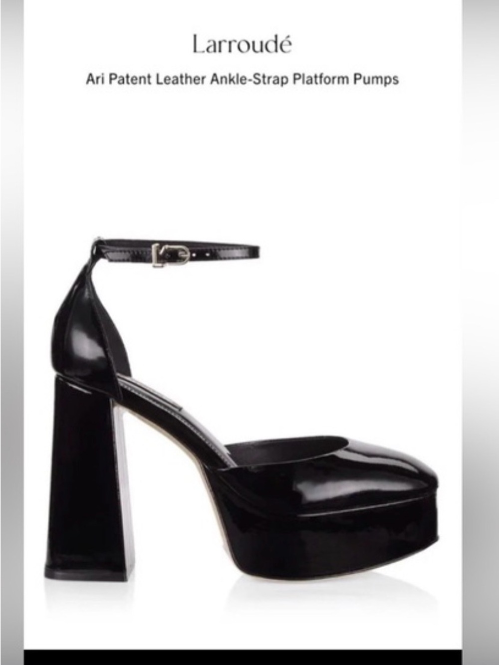 Larroude Glossy Black Heels